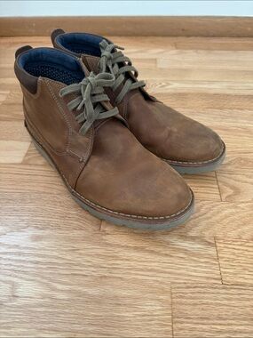 ✅ CLARKS Original Genuine Leather Lace Up Chukka Boots -Brown